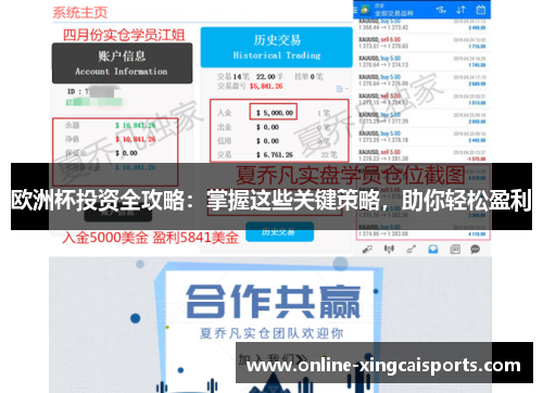 欧洲杯投资全攻略：掌握这些关键策略，助你轻松盈利