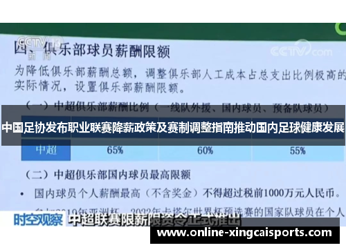中国足协发布职业联赛降薪政策及赛制调整指南推动国内足球健康发展