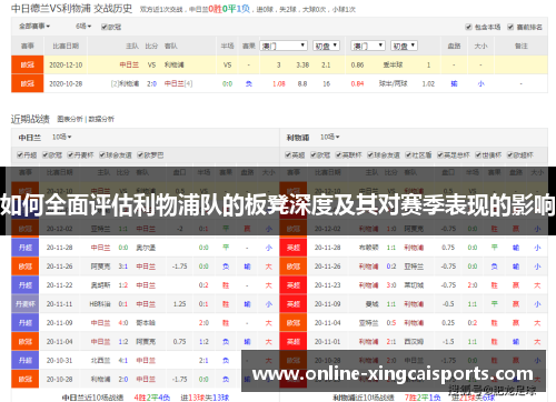 如何全面评估利物浦队的板凳深度及其对赛季表现的影响